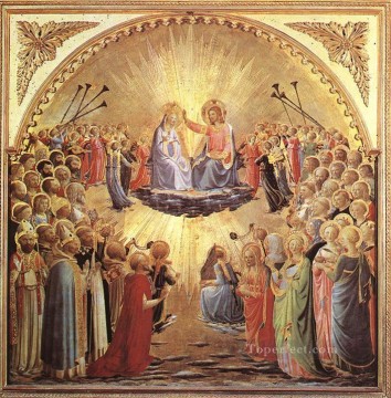 Fra Angelico Painting - The Coronation Of The Virgin Renaissance Fra Angelico